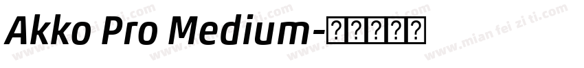 Akko Pro Medium字体转换